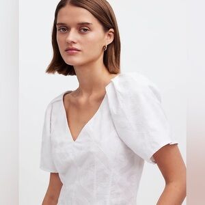 Madewell White Short Sleeve Top